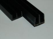 E-Profil für 4mm schwarz 1m 